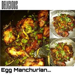 A picture of Eggs Manchurian.
