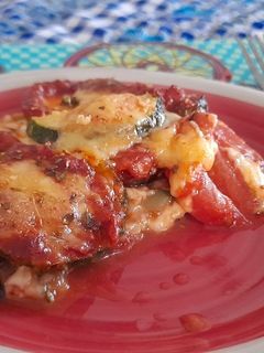 Una foto de Lasaña de zapallito y berenjena