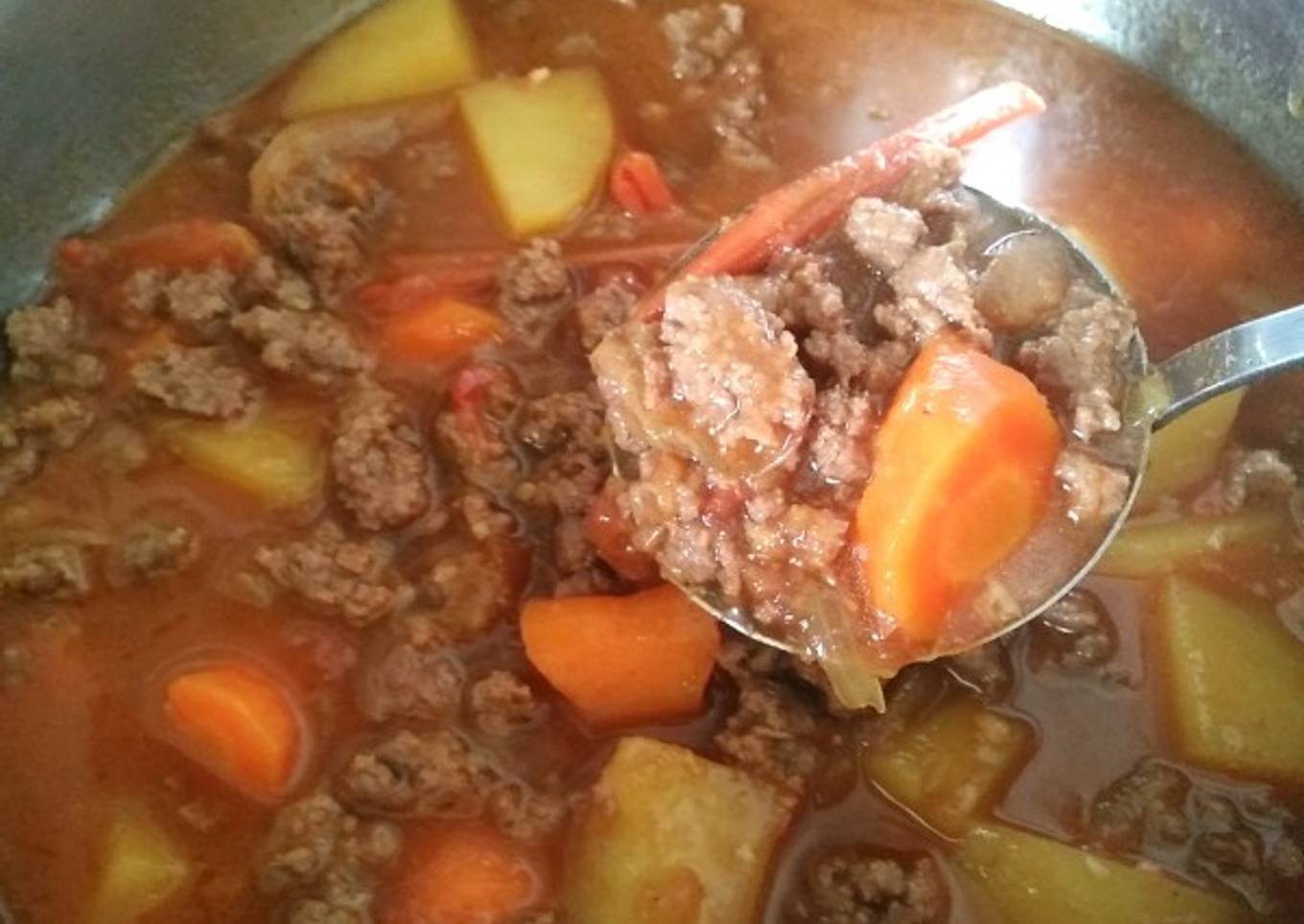 Semur Daging Sapi Cincang dg Kentang Tomat menu anak mudah