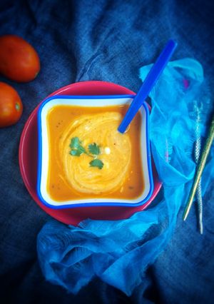 টমেটো গাজর স্যুপ(Tomato carrot soup recipe in Bengali) রেসিপির প্রধান ছবি