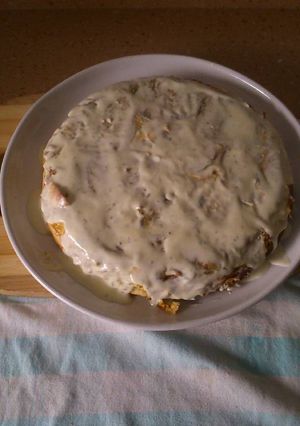 Una foto de Pastel de verduras y roquefort