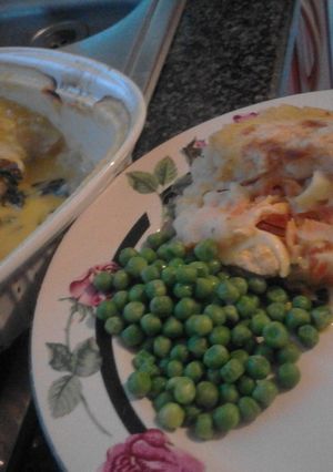 A picture of Creamy fish pie.