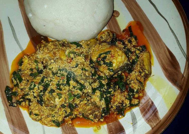Recipe of Favorite Pounded yam and egusi soup