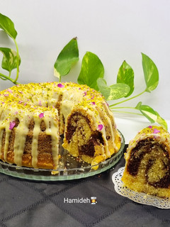 عکسی از دستور کیک ماربل کاسترد (بدون فر)😍