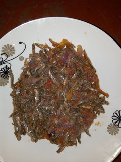 A picture of Wet fried omena.