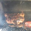 Pollo a las brasas con panceta