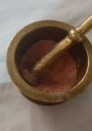 عکسی از دستور پودر کردن زعفران