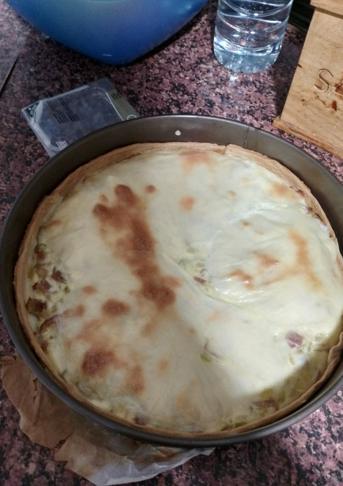 Una foto de Quiche de Jamón, Queso y Puerros
