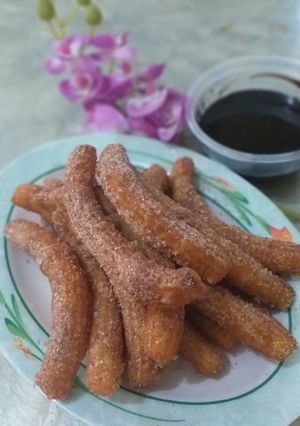 Foto resep Churros 'anti gagal' (satu telur no mixer)