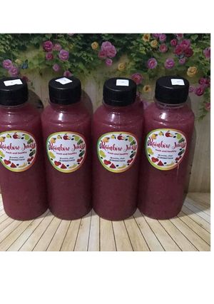 Foto resep Diet Juice Backcurrant Strawberry Chicory Pear
