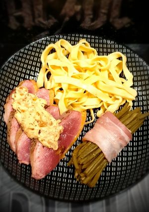 Une photo de Magret de canard déglacé au whisky
