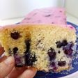 Budín de limón con arándanos