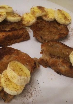 A picture of French toast without egg! Delicious and really easy.