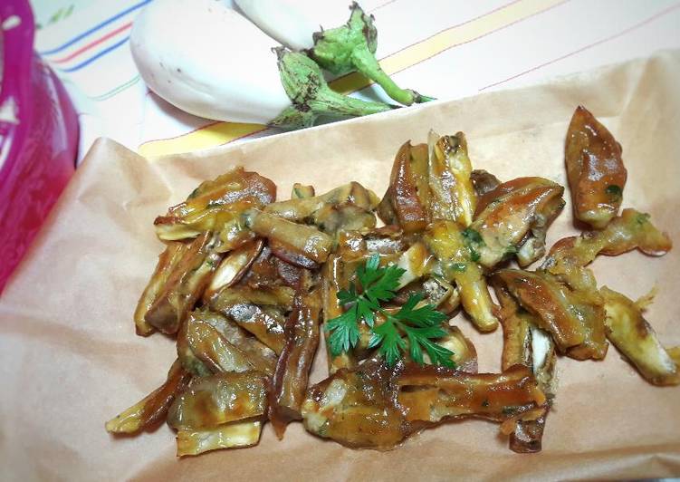 Melanzane bianche pastellate al forno