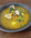 Sopa de acelga con carne
