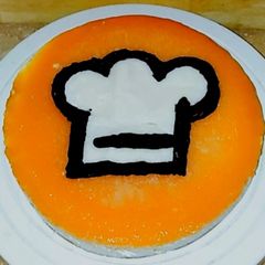 A picture of Jello ice-cream cake.