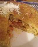 Tortipapas con pollo mechado