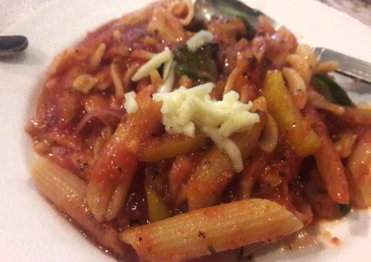 How to Make Any-night-of-the-week Cheesy Creamy Pasta in red sauce