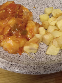 Una foto de Bacalao al ajoarriero con patatas