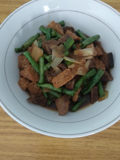 Foto resep Tumis daging tempe kacang panjang