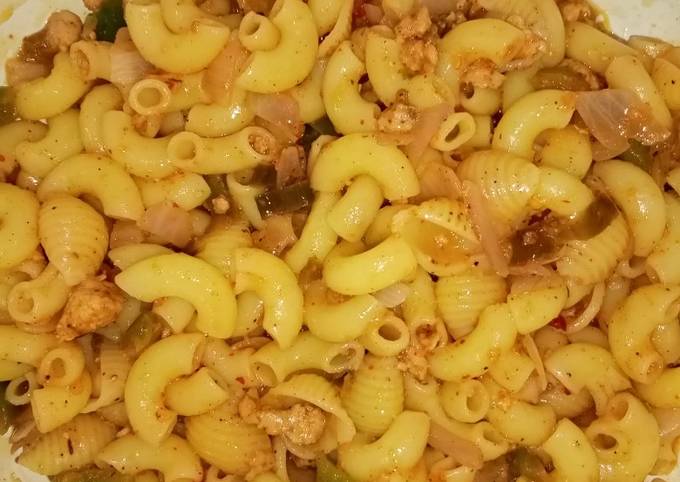 Easiest Way to Prepare Favorite Vegetables chicken mince macroni