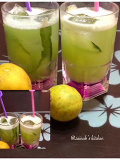 A picture of Cucumber drink🍋🥒.
