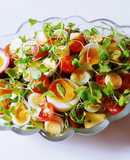 SALAD rau mầm với trứng