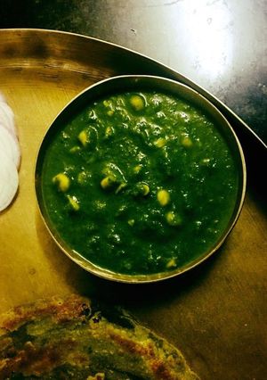 કોર્ન પાલક સબ્જી (Corn Palak Sabji Recipe In Gujarati) રેસીપી મુખ્ય ફોટો