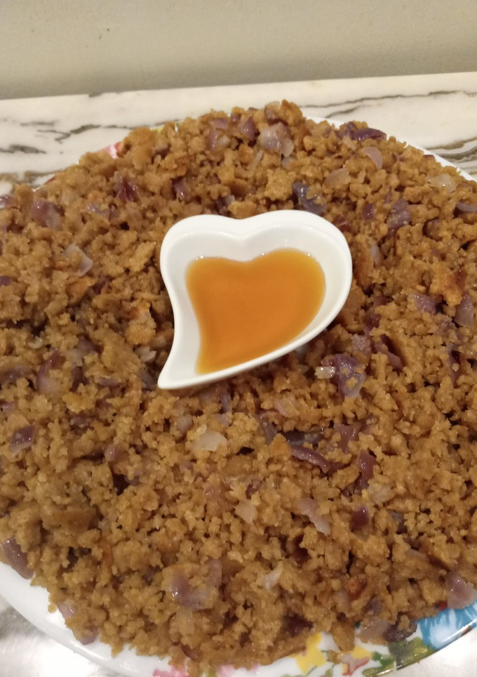 صورة لوصفة القرص المفروك من الأكلات الشعبية في السعودية 👍😋 💚