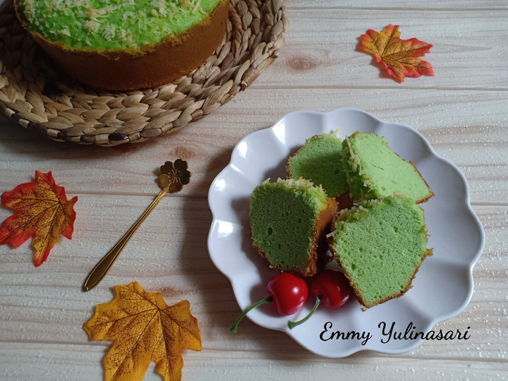 Cara Gampang Menyiapkan Bolu pandan panggang tepung mocaf yang Lezat