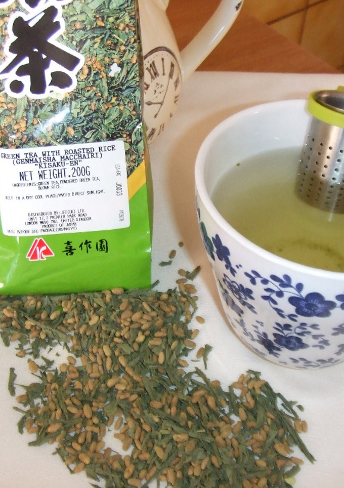 Una foto de Té verde con arroz tostado, Genmaicha