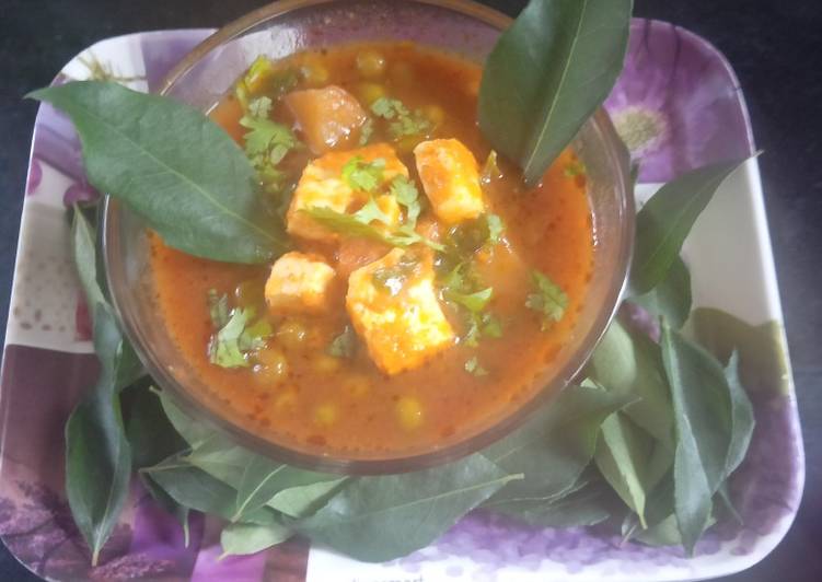 Recipe of Favorite (Healthy lunch) Matar paneer ki Sabji