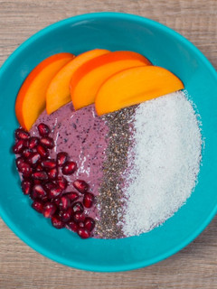 Una foto de Smoothie bowl de arándanos