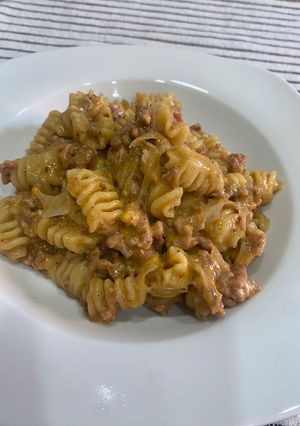 Una foto de Pasta Hamburger Helper