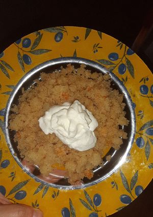 A picture of My Non-Traditional Makhani Halwa.