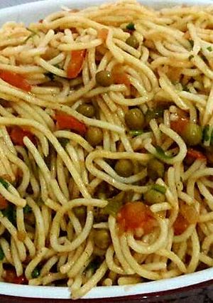 صورة لوصفة معكرونة بالخضار 😋