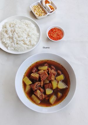 Foto resep Rawon Labu Siam Bumbu Instan