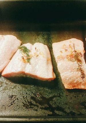 Una foto de Salmón al horno