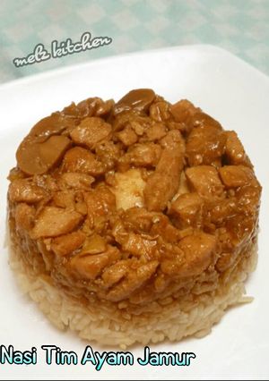 Foto resep Nasi Tim Ayam Jamur