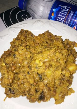 A picture of Beans with Ripe Plantain.