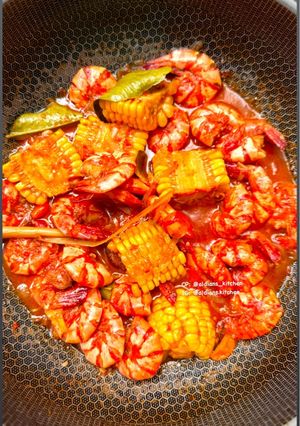 Foto resep Udang & Jagung Saus Padang