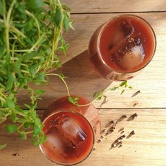 A picture of Bloody mary 🍅 (vodka punch).