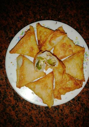 صورة لوصفة سمبوسه بالجبنه القريش