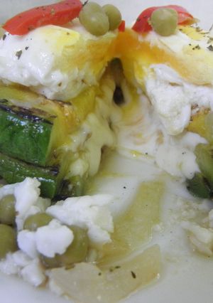 Una foto de Zapallitos con huevo y queso