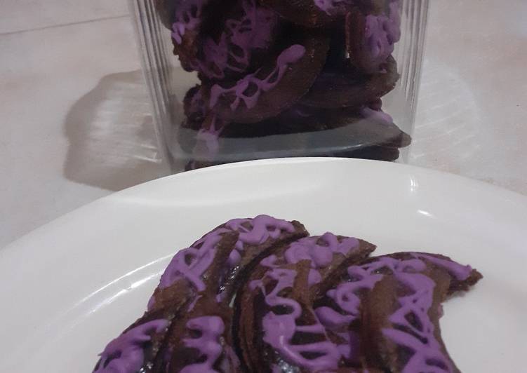 Kue coklat topping bluberry teflon