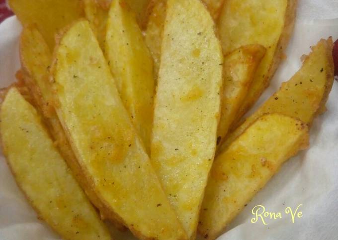 Resep Potato wedges simple Anti Gagal