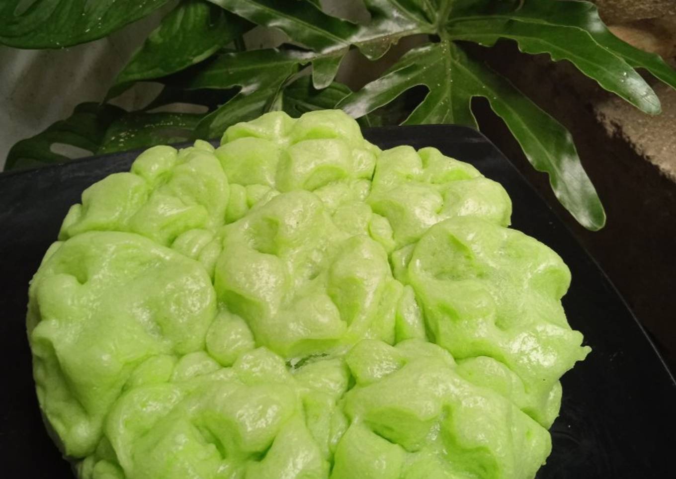 Roti pandan kukus dgn isian keju