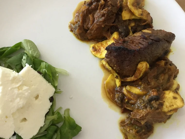 Recipe Zucchini babi &amp;amp; salad valerian dengan feta Yunani which Delicious