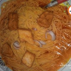 A picture of Pasta me daddawa.