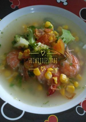 Foto resep Sup udang sayur pelangi